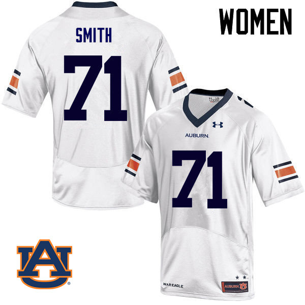 Women Auburn Tigers #71 Braden Smith College Football Jerseys Sale-White